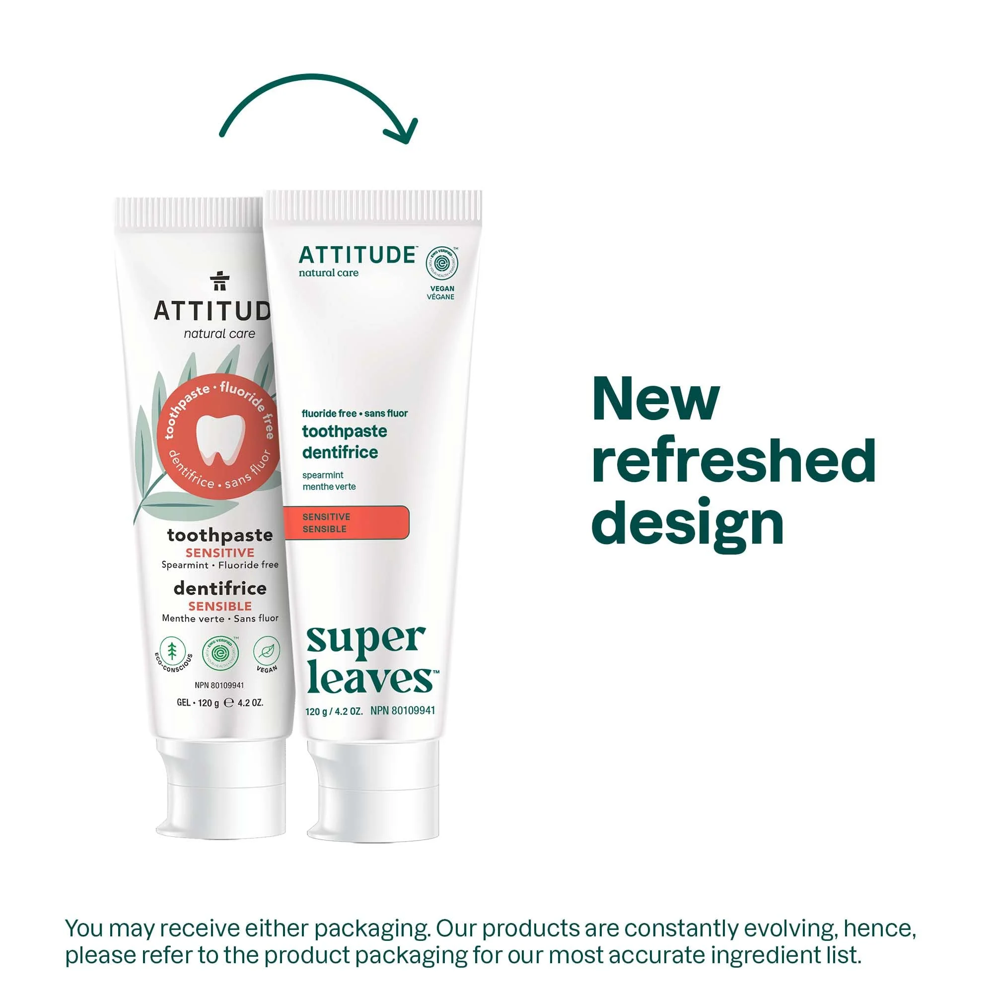 Attitude - Toothpaste Fluoride - Sensitive (120g) - Image 4