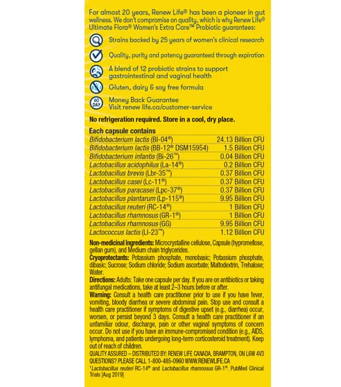 Renew Life - Ultimate Flora Women's Extra Care (60vcap) - Image 4